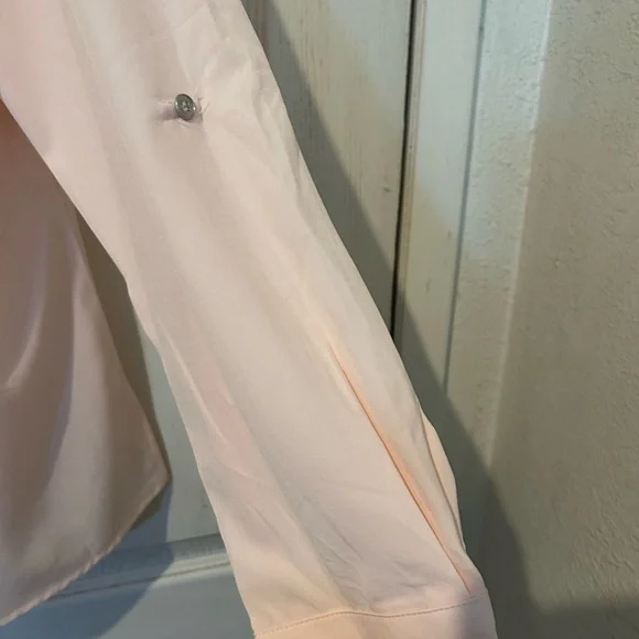 NWT Notations  Light Pink Button Down Front Long Sleeve Blouse - Picture 8 of 9